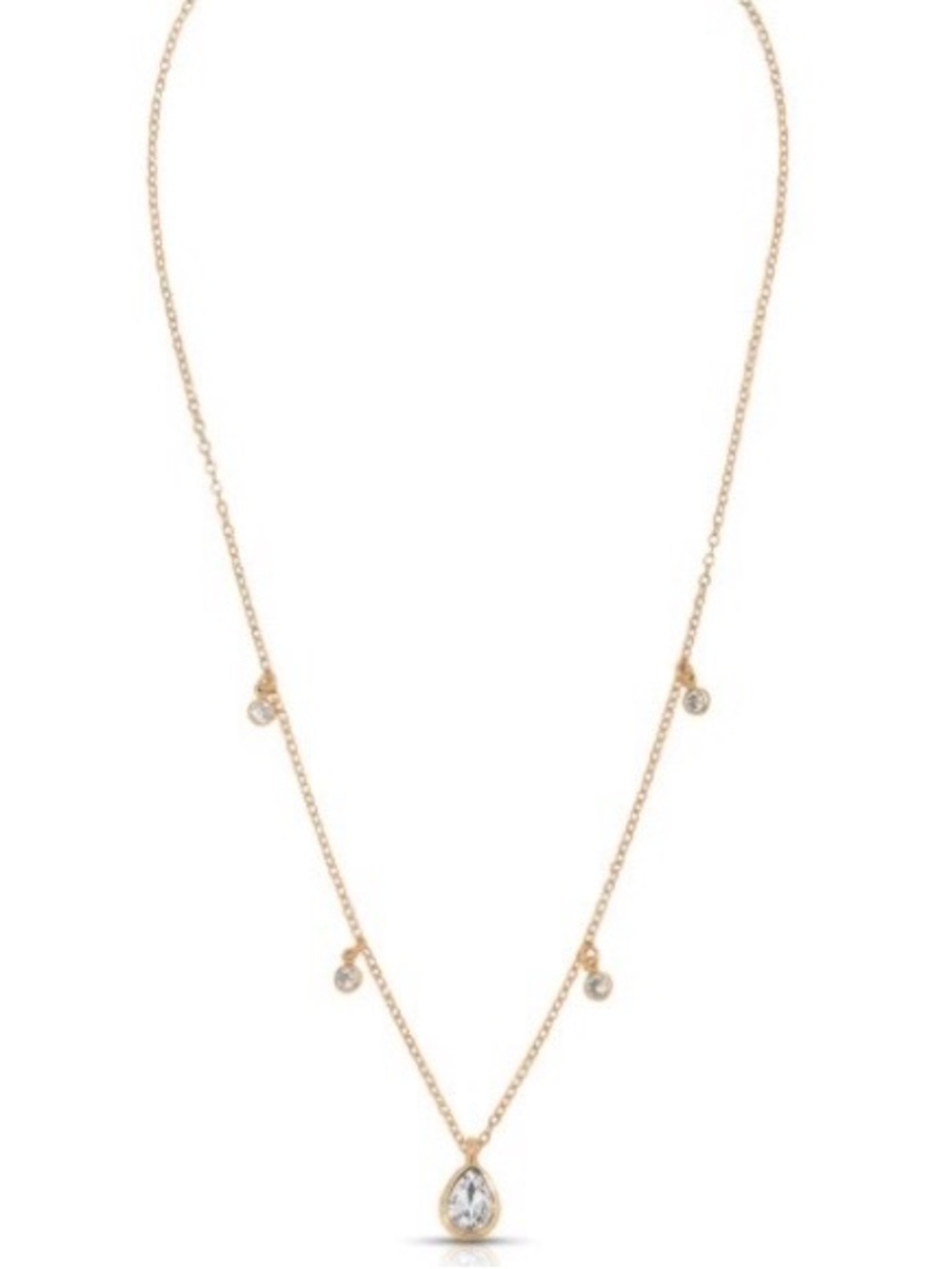 ettika Gold Dripping in Crystals Drop Necklace
